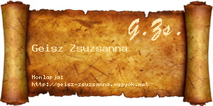 Geisz Zsuzsanna névjegykártya